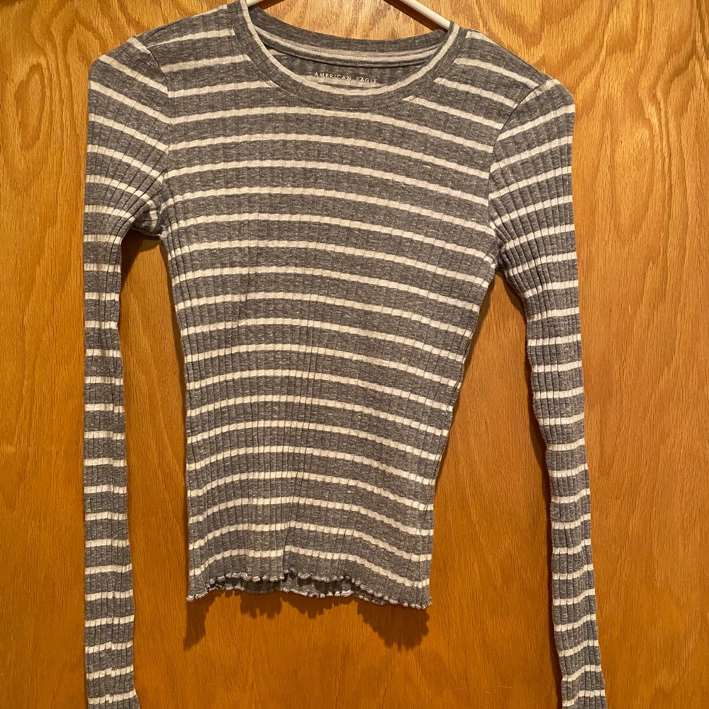 American Eagle fitted striped top